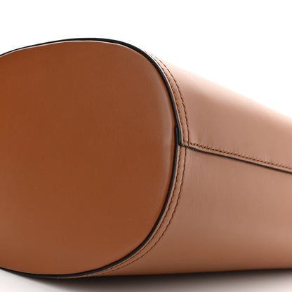 Prada City Calfskin Tambour Bucket Bag Cognac Black 9 of 9