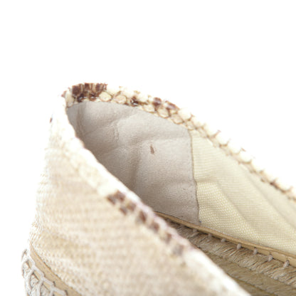 Gucci Straw Elaphe Matelasse GG Marmont Espadrilles 40 Natural Cream Brown 8 of 10