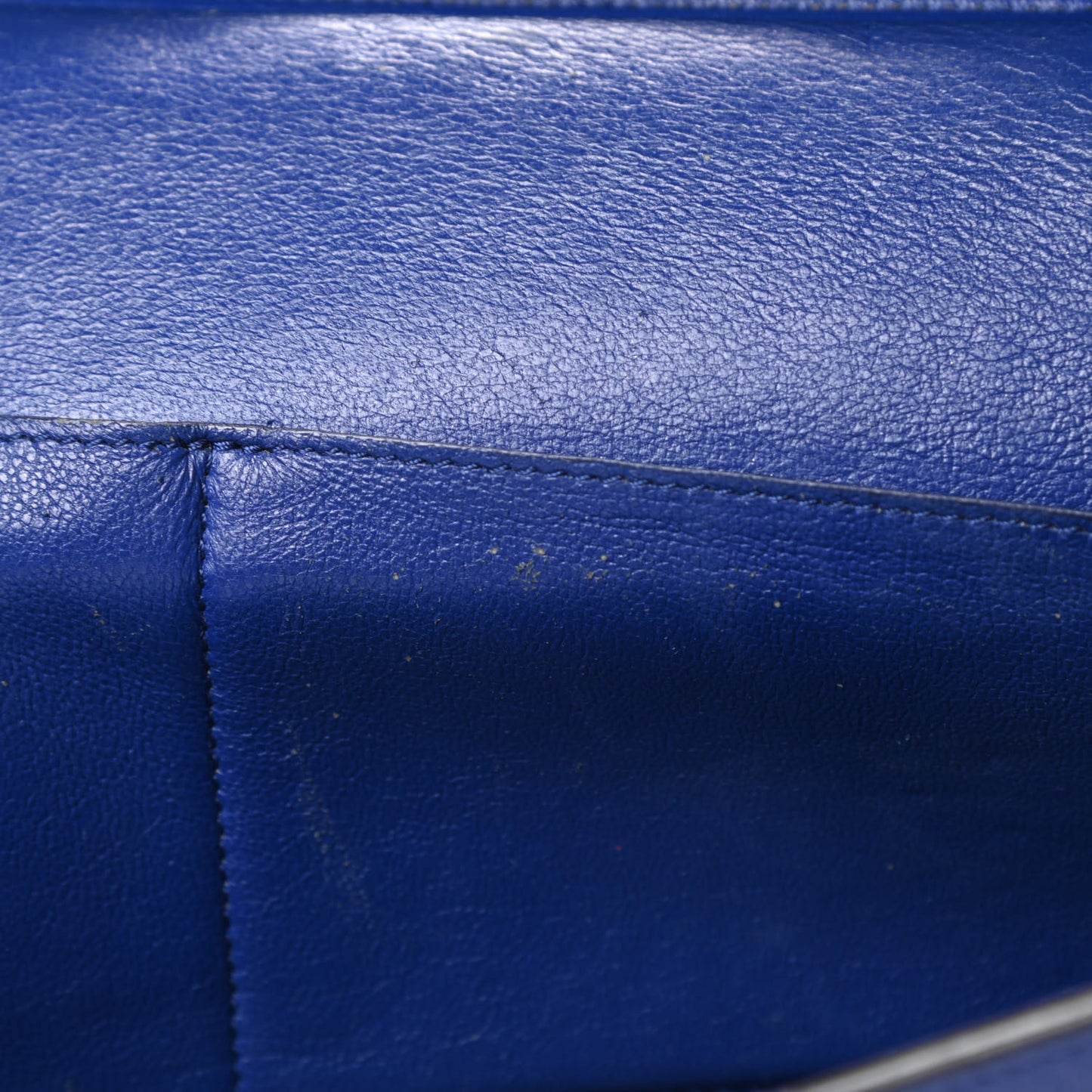 Drummed Calfskin Suede Small Trapeze Indigo