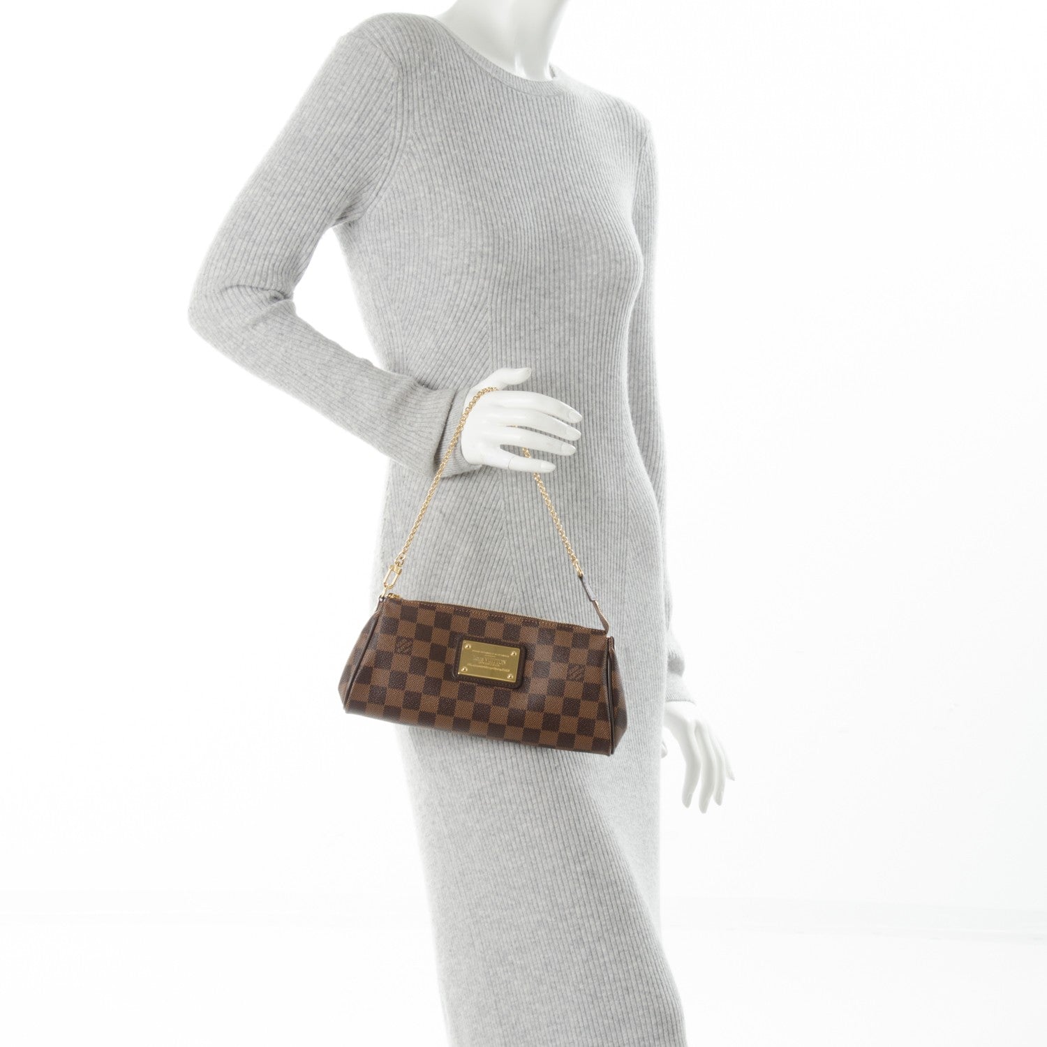 Louis Vuitton Damier Ebene Eva Clutch 2 of 7