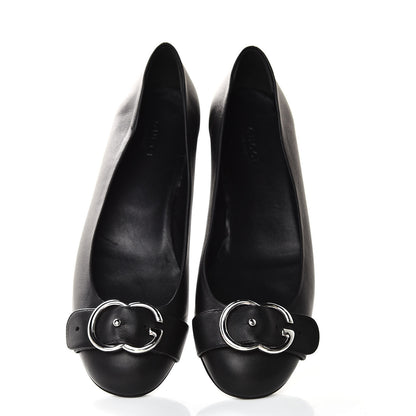Gucci Calfskin Sachalin Ballerina Flats 38.5 Black 5 of 10