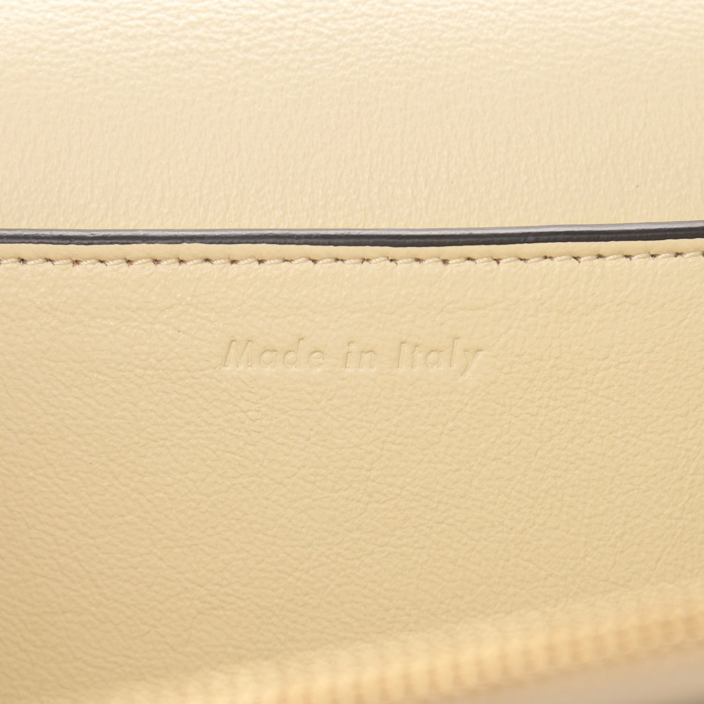 Shiny Smooth Calfskin Medium Frame Shoulder Bag Chalk Mastic