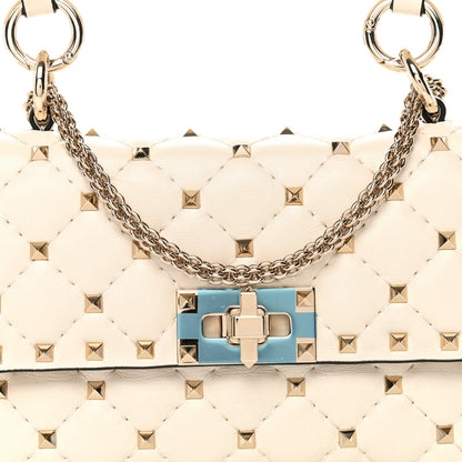 Valentino Garavani Nappa Small Rockstud Spike Shoulder Bag Light Ivory 7 of 9