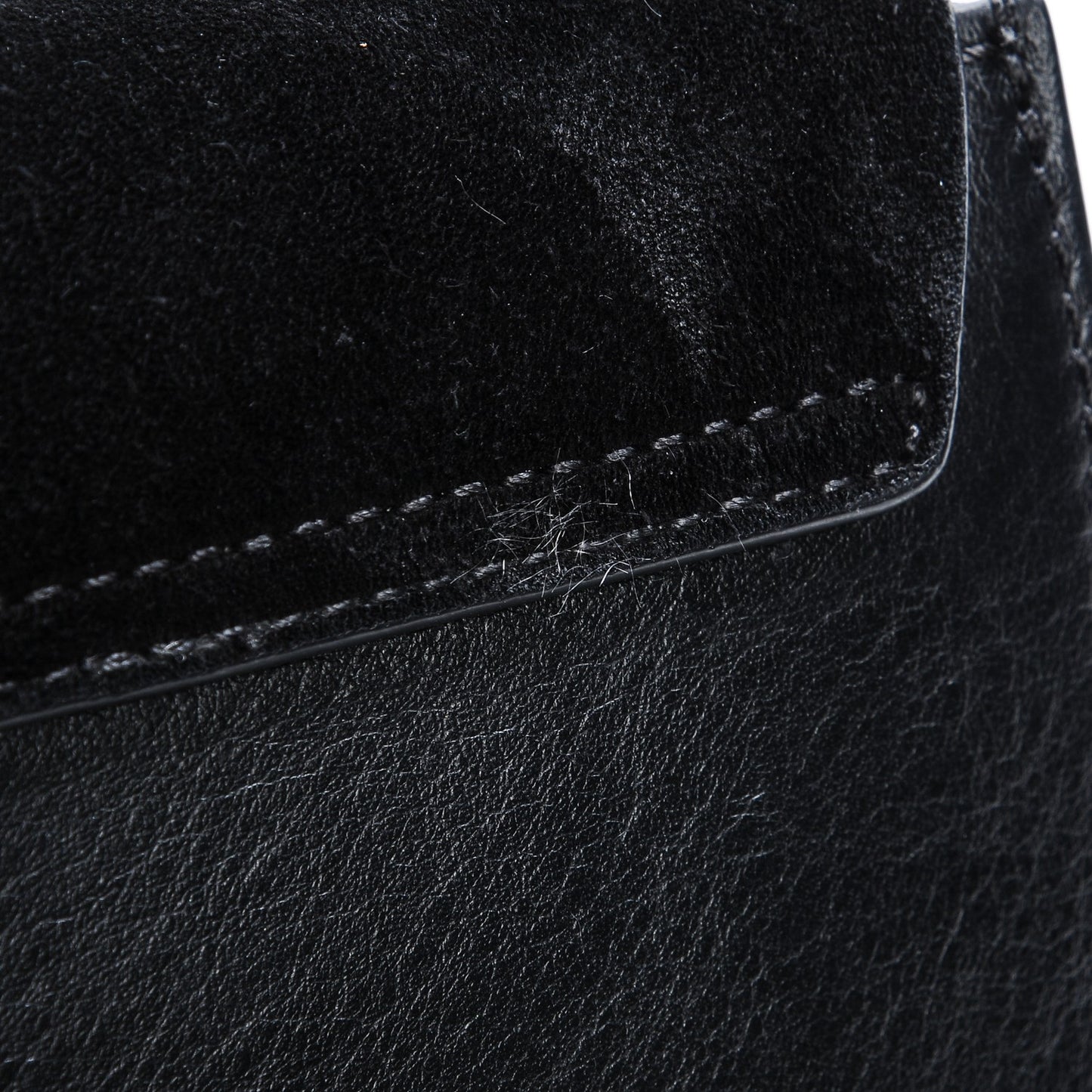 Suede Calfskin Mini Faye Shoulder Bag Black