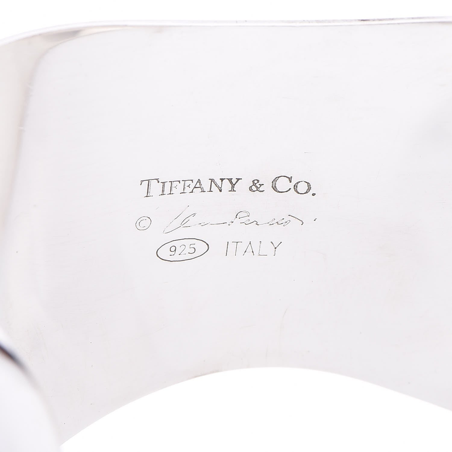 Tiffany Sterling Silver Medium Elsa Peretti Right Wrist Bone Cuff Bracelet 8 of 8