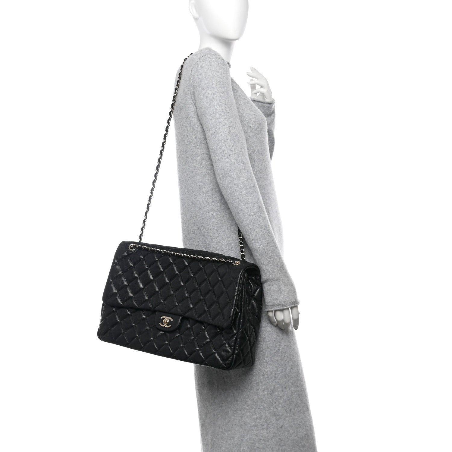 Chanel Caviar Quilted XXL Travel Flap Bag Black 2 of 11