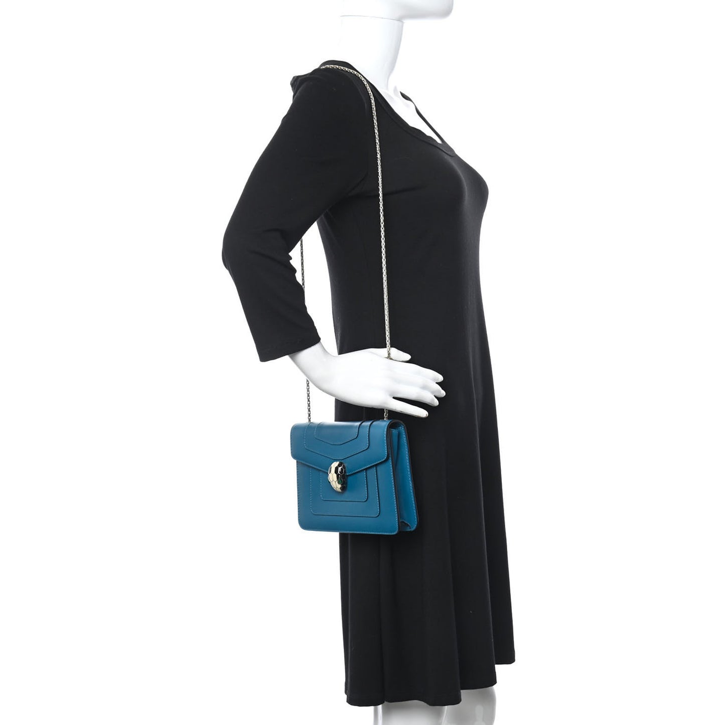 Calfskin Serpenti Forever Crossbody Blue