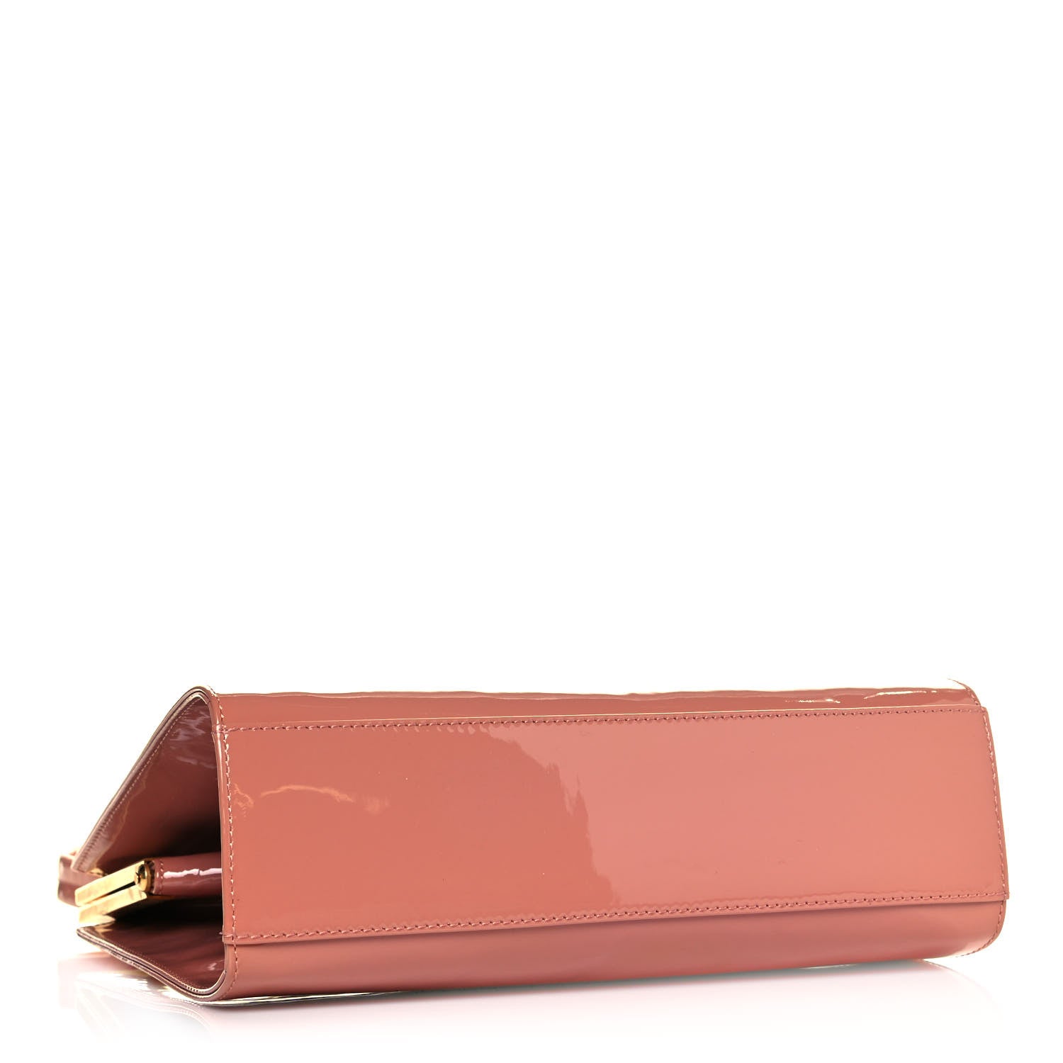 Mansur Gavriel Patent Calfskin Elegant Top Handle Bag Blush 4 of 12