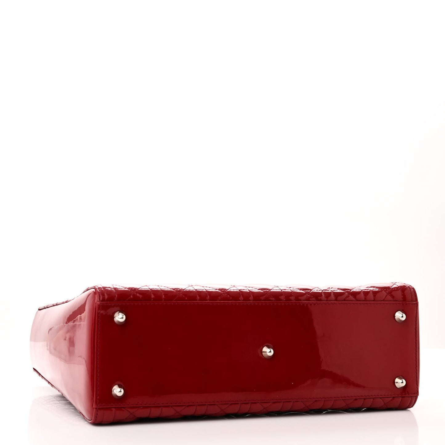Patent Cannage Large Lady Dior Red