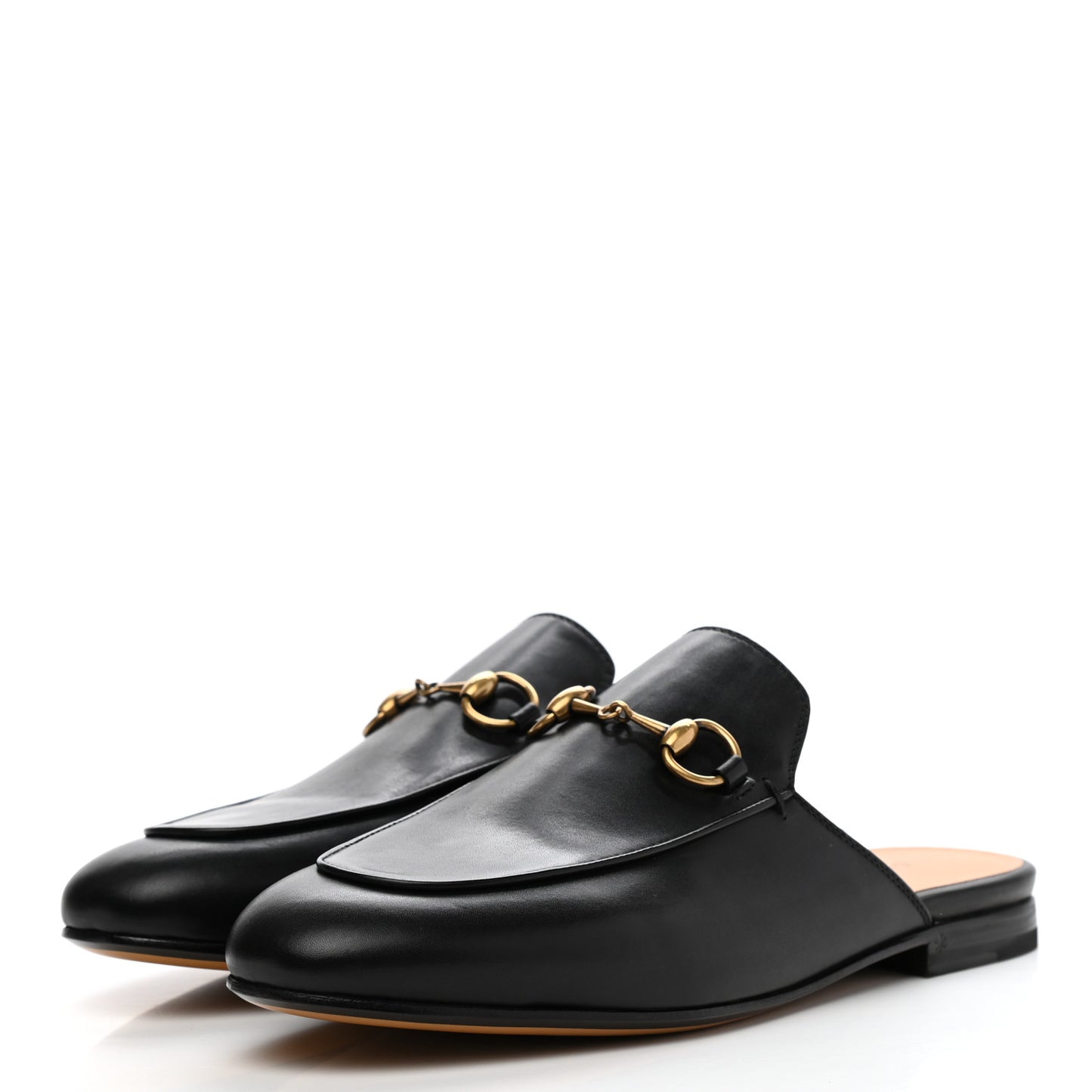 Calfskin Womens Princetown Slippers 37 Black