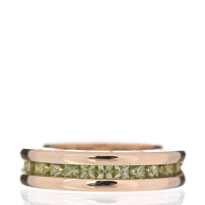 Bulgari 18K Yellow Gold Peridot B.Zero1 Band Ring 48 4.5 3 of 6