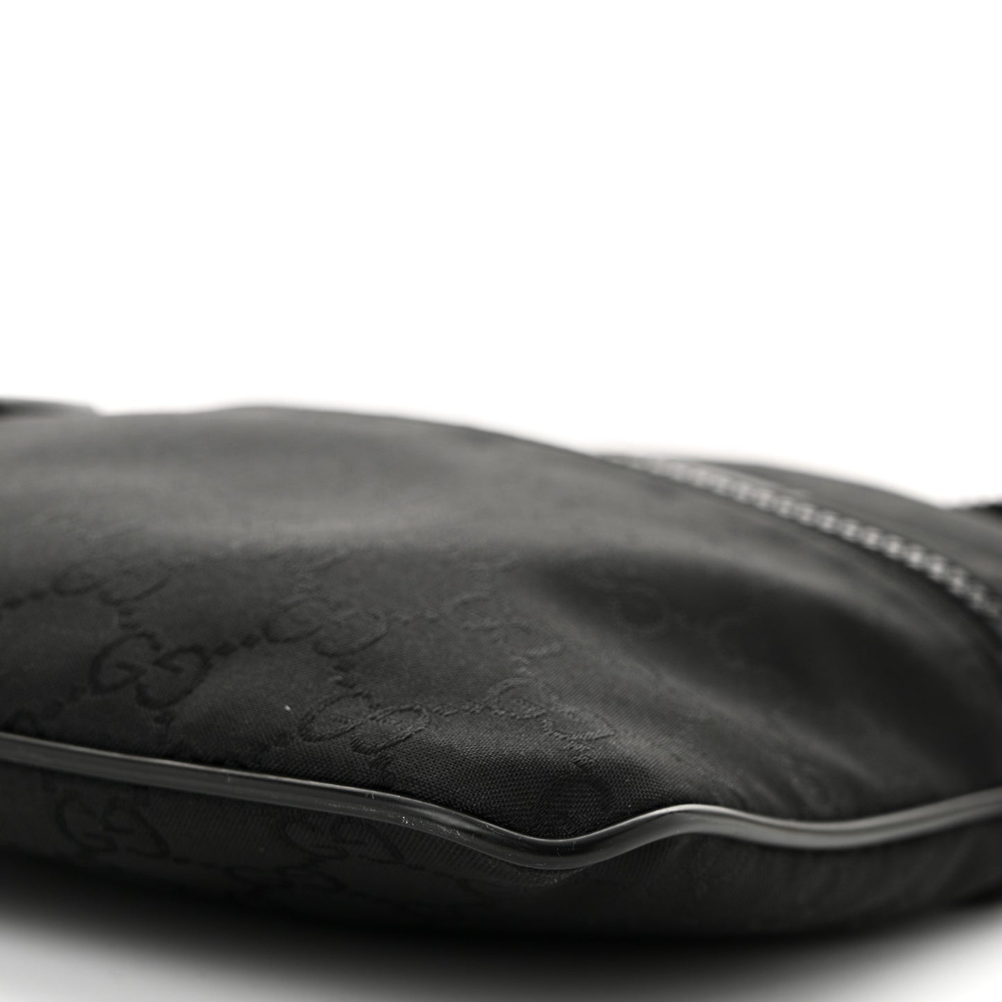 Nylon Monogram Mini Flat Messenger Bag Black