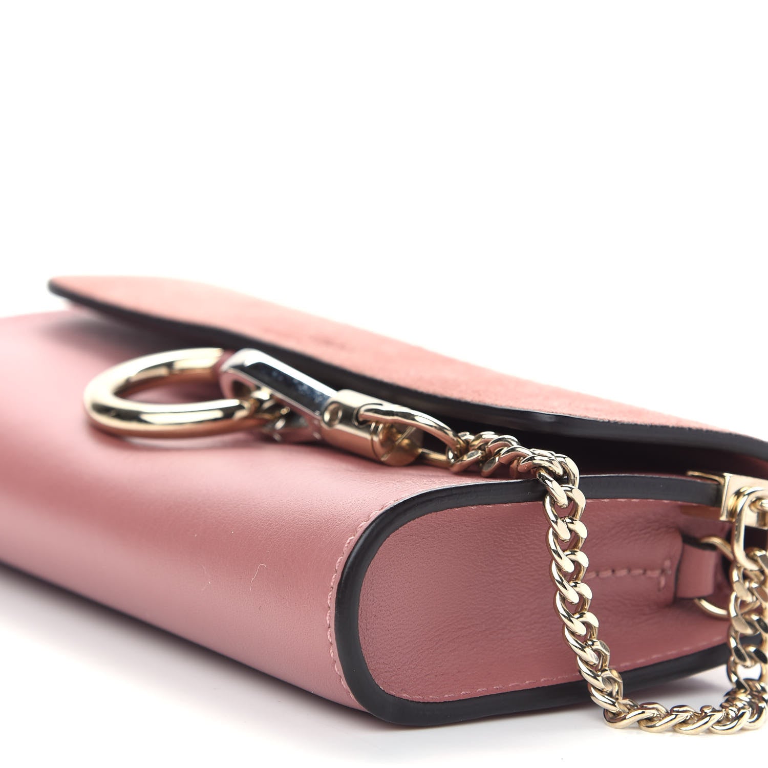 Chloe Suede Calfskin Mini Faye Shoulder Bag Washed Pink 6 of 9