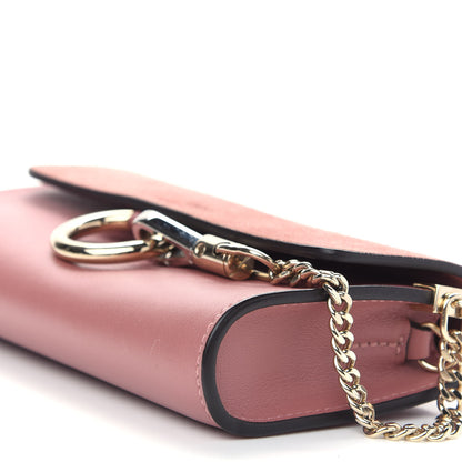 Chloe Suede Calfskin Mini Faye Shoulder Bag Washed Pink 6 of 9