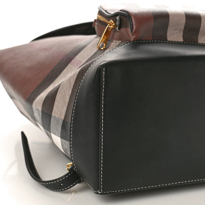 Burberry E-Canvas Check Medium Backpack Dark Birch Brown 8 of 9