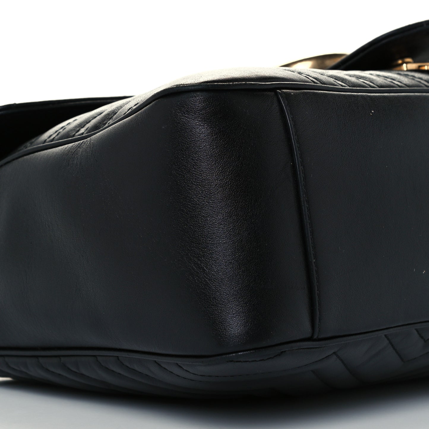 Calfskin Matelasse Large GG Marmont Shoulder Bag Black
