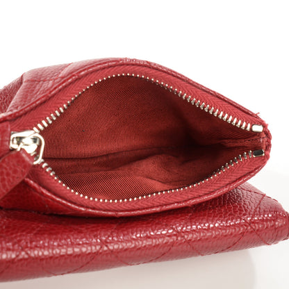 Chanel Caviar Quilted Coin Purse Red 6 of 8