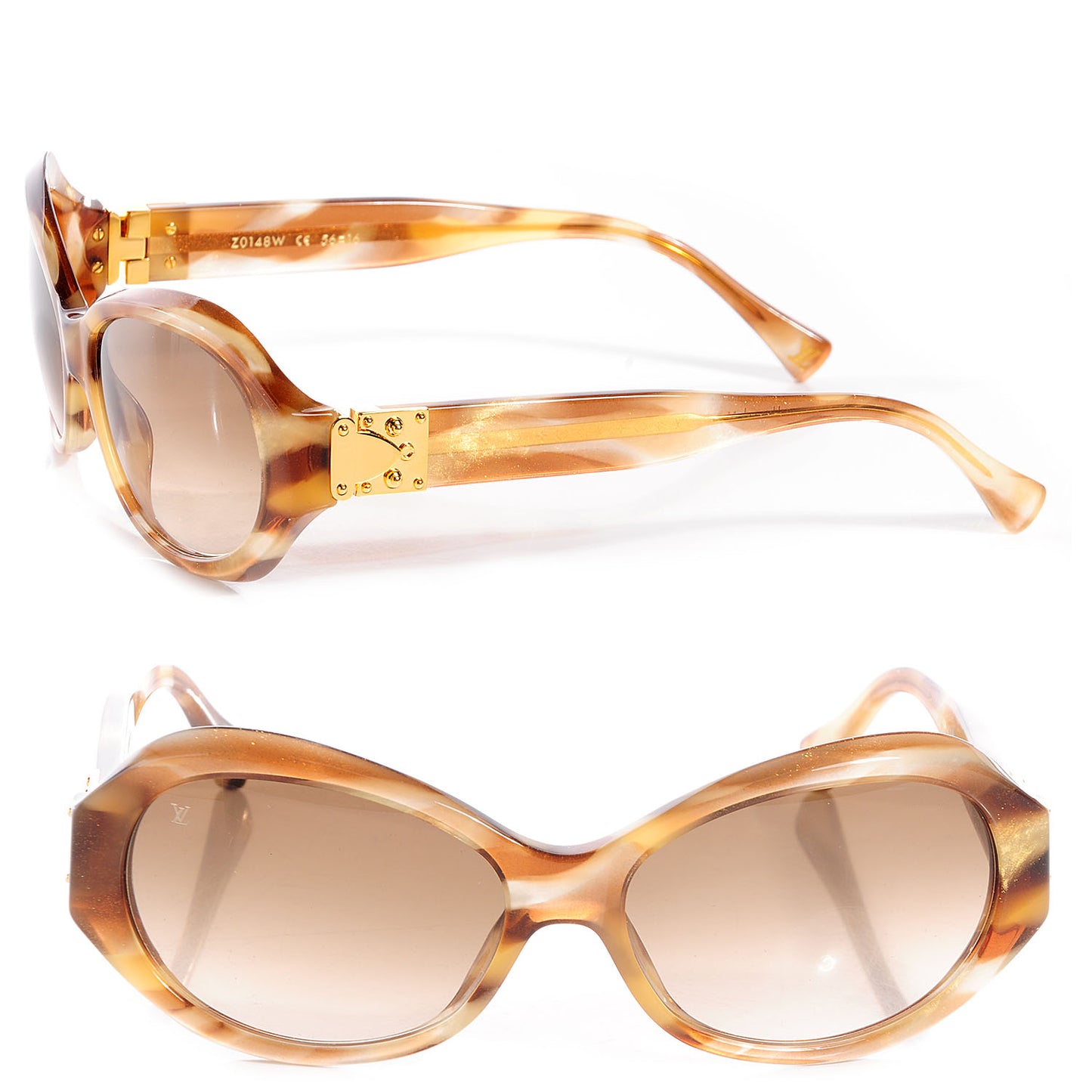 Soupcon Rond Sunglasses Light Glitter Honey
