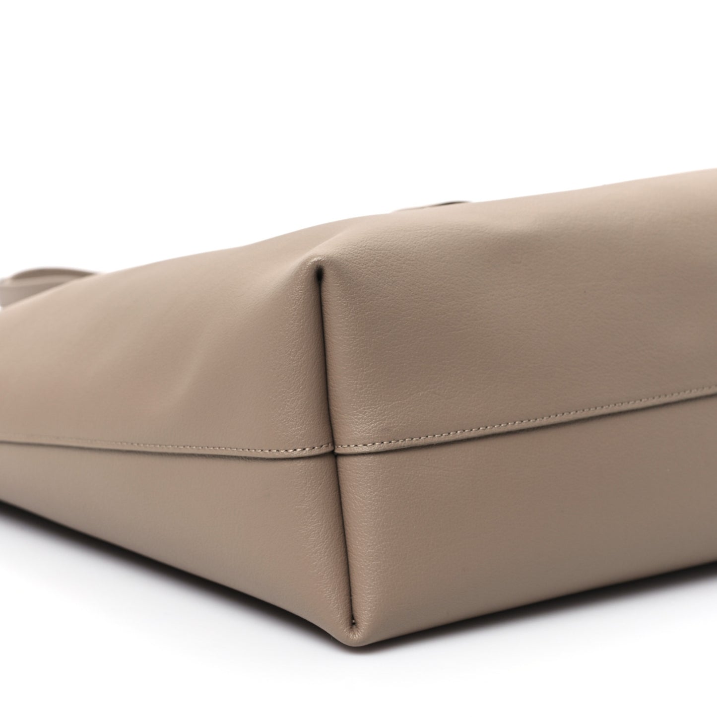 Calfskin Large Shopping Tote Dark Beige