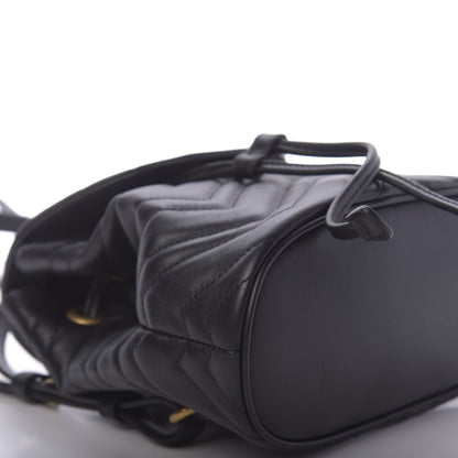 Gucci Calfskin Matelasse GG Marmont Flap Backpack Black 5 of 11