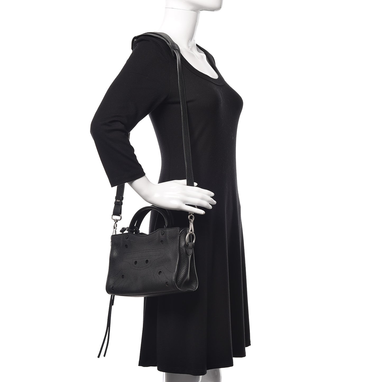 Veau Grana Perforated Blackout Hardware Nano City Black