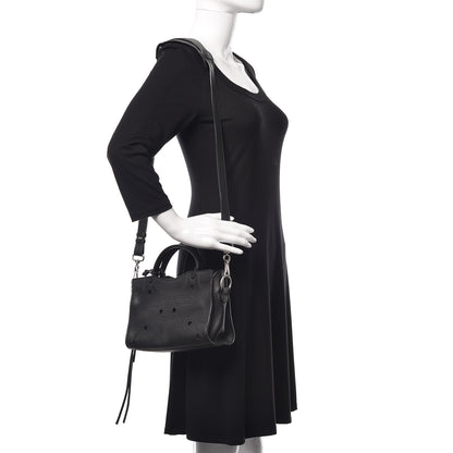 Balenciaga Veau Grana Perforated Blackout Hardware Nano City Black 2 of 9