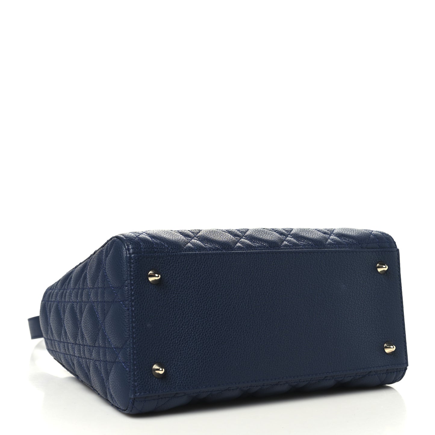 Grained Calfskin Cannage Medium Lady Dior Ocean Blue