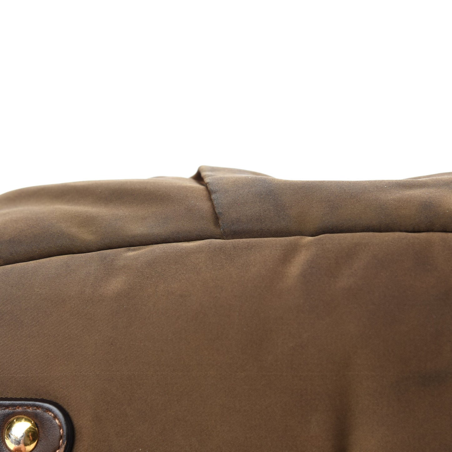 Tessuto Nylon Jacquard Logo Tote Brown