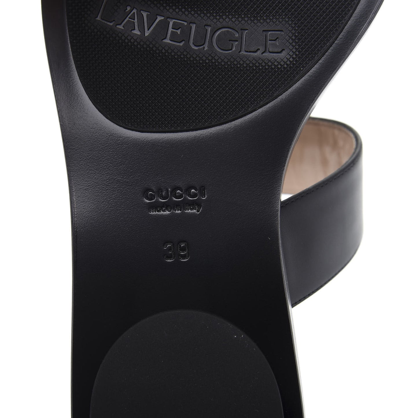 Calfskin GG Marmont Thong Sandals 39 Black