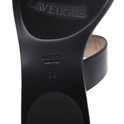 Gucci Calfskin GG Marmont Thong Sandals 39 Black 7 of 7