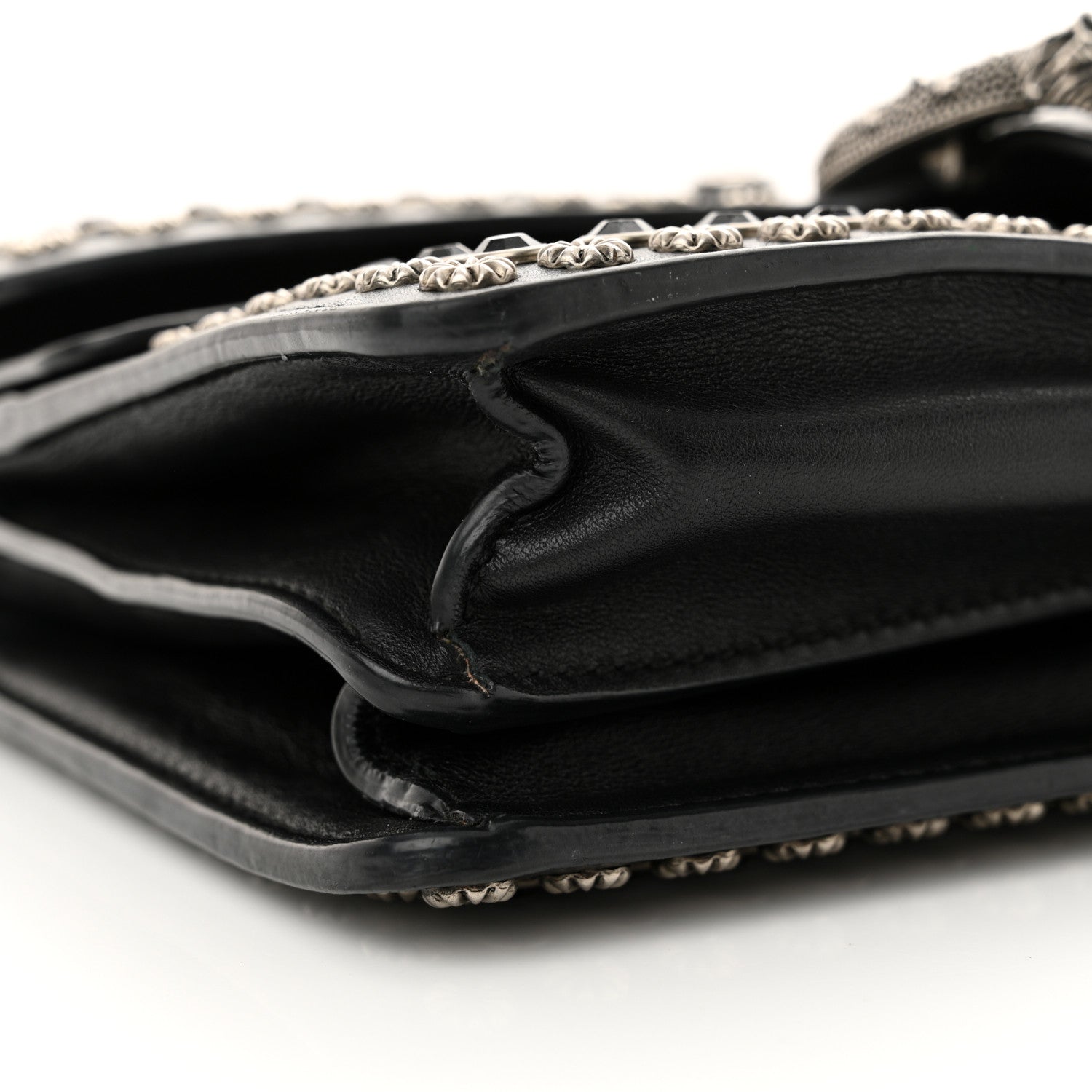 Gucci Calfskin Studded Small Dionysus Shoulder Bag Black 9 of 14