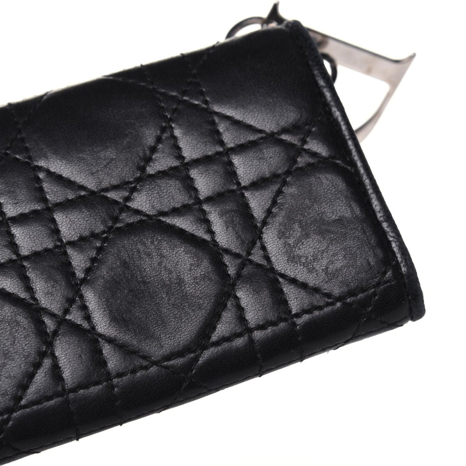 Christian Dior Lambskin Cannage Lady Dior Card Holder Black 11 of 12