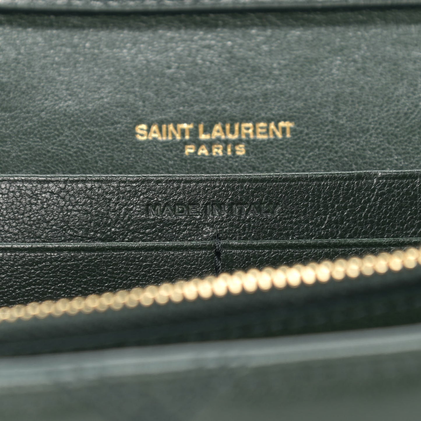 Lambskin Diamond Quilted Becky Chain Wallet Green