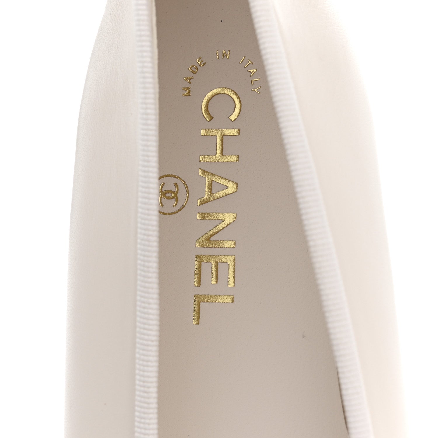 Chanel Lambskin Cap Toe CC Ballerina Flats 41 White Black 7 of 9
