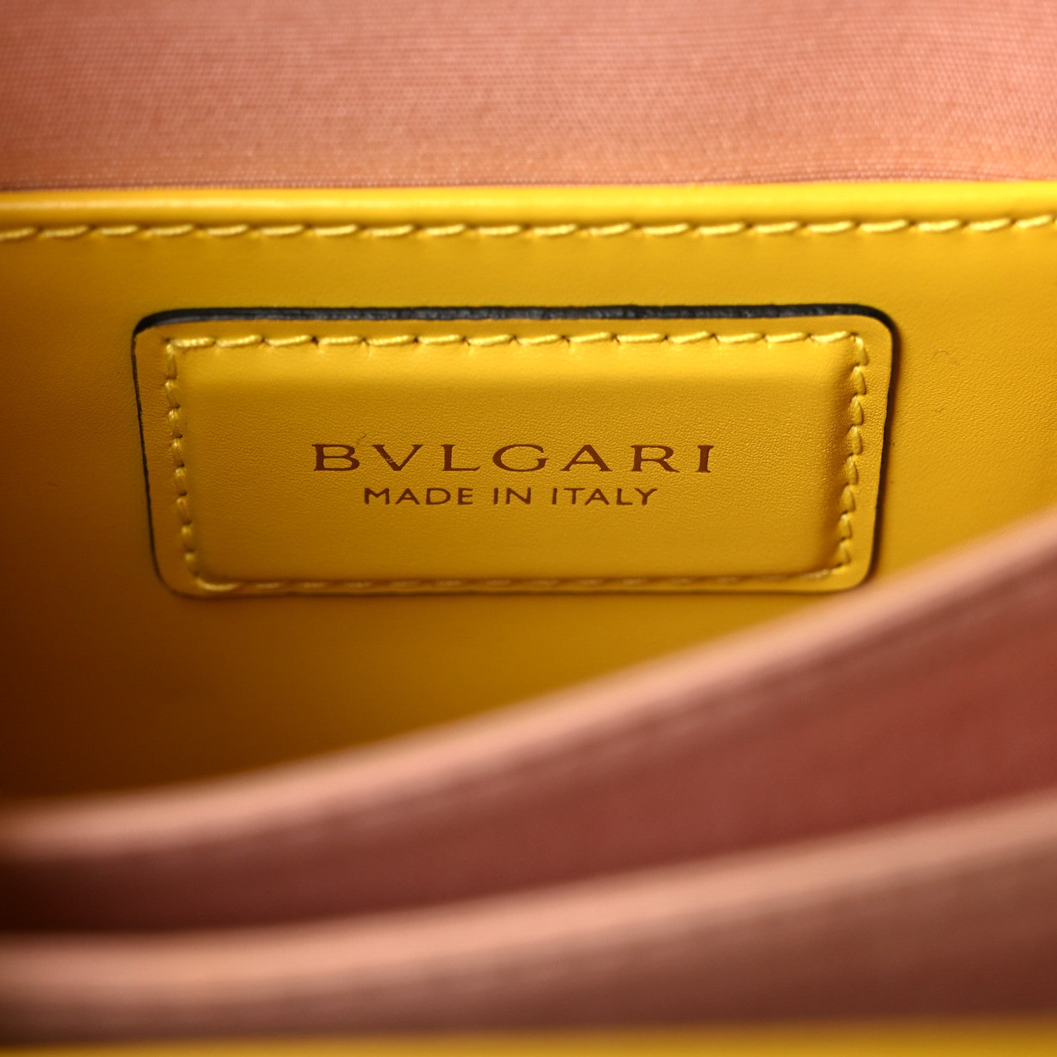 Bulgari Calfskin Serpenti Forever Top Handle Yellow 7 of 11