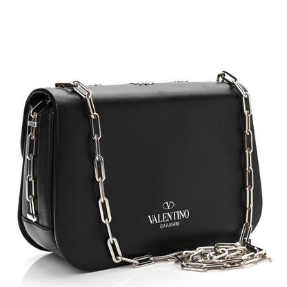 Valentino Garavani Vitello Loveblade Embellished Chain Flap Bag Black Multicolor 2 of 10