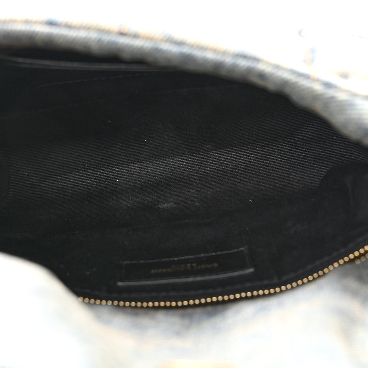 Denim Quilted Toy Loulou Puffer Monogram Chain Satchel Blue Cinnamon