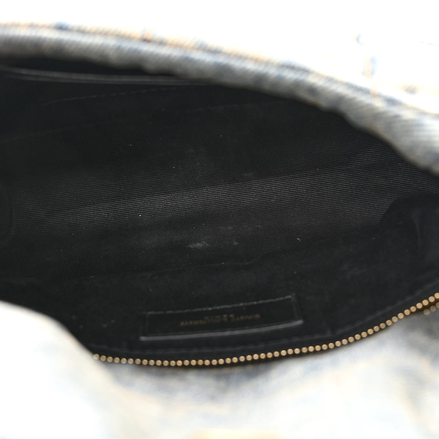 Saint Laurent Denim Quilted Toy Loulou Puffer Monogram Chain Satchel Blue Cinnamon 6 of 9