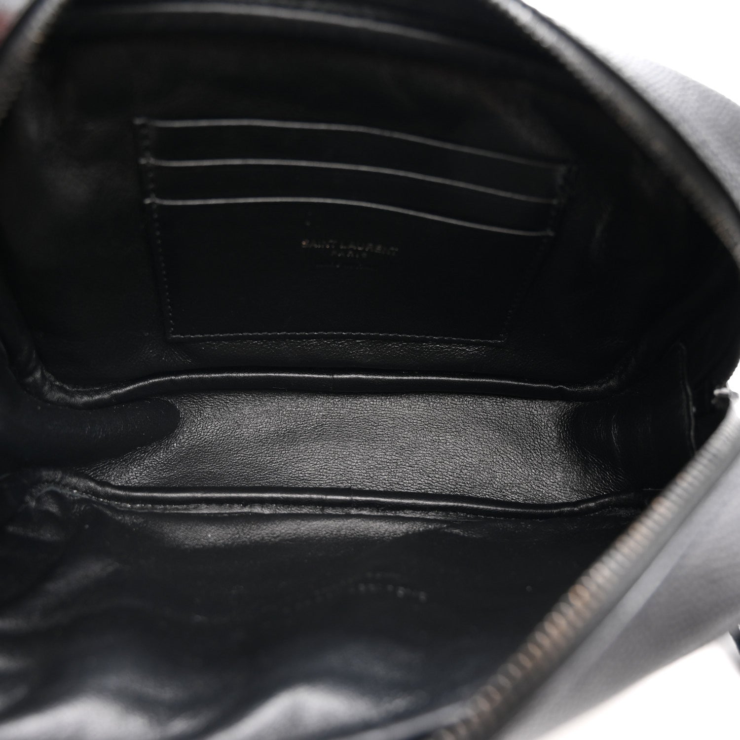 Saint Laurent Grain De Poudre Matelasse Monochrome Monogram Mini Lou Camera Bag Black 5 of 11