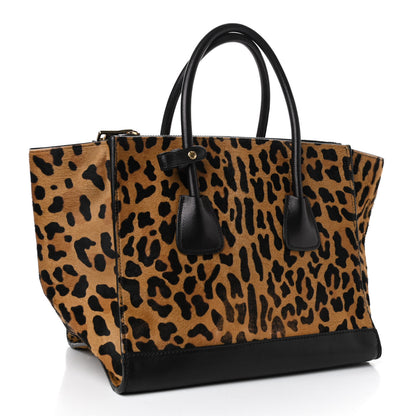 Prada Cavallino Leopard Print Twin Pocket Tote 2 of 4