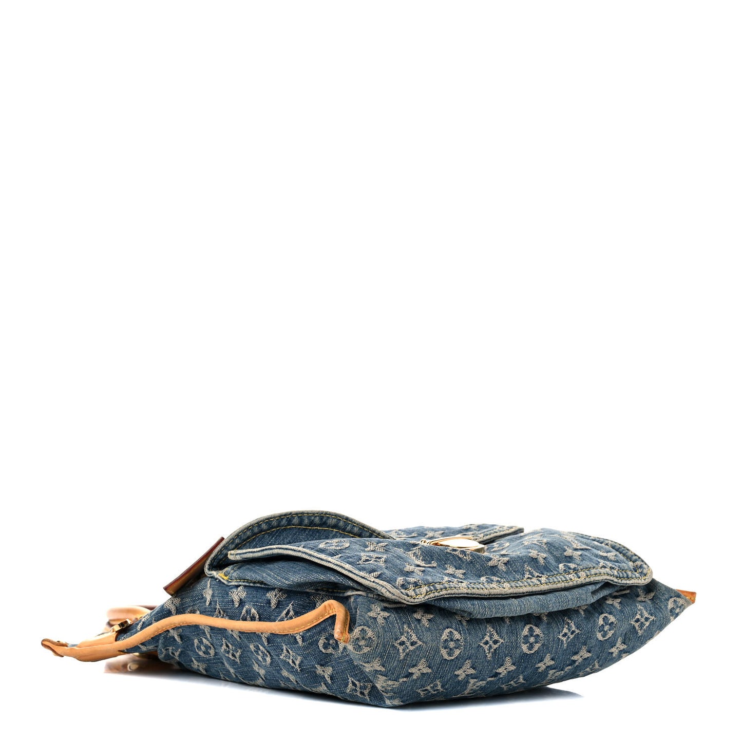 Monogram Denim Sac Plat Blue