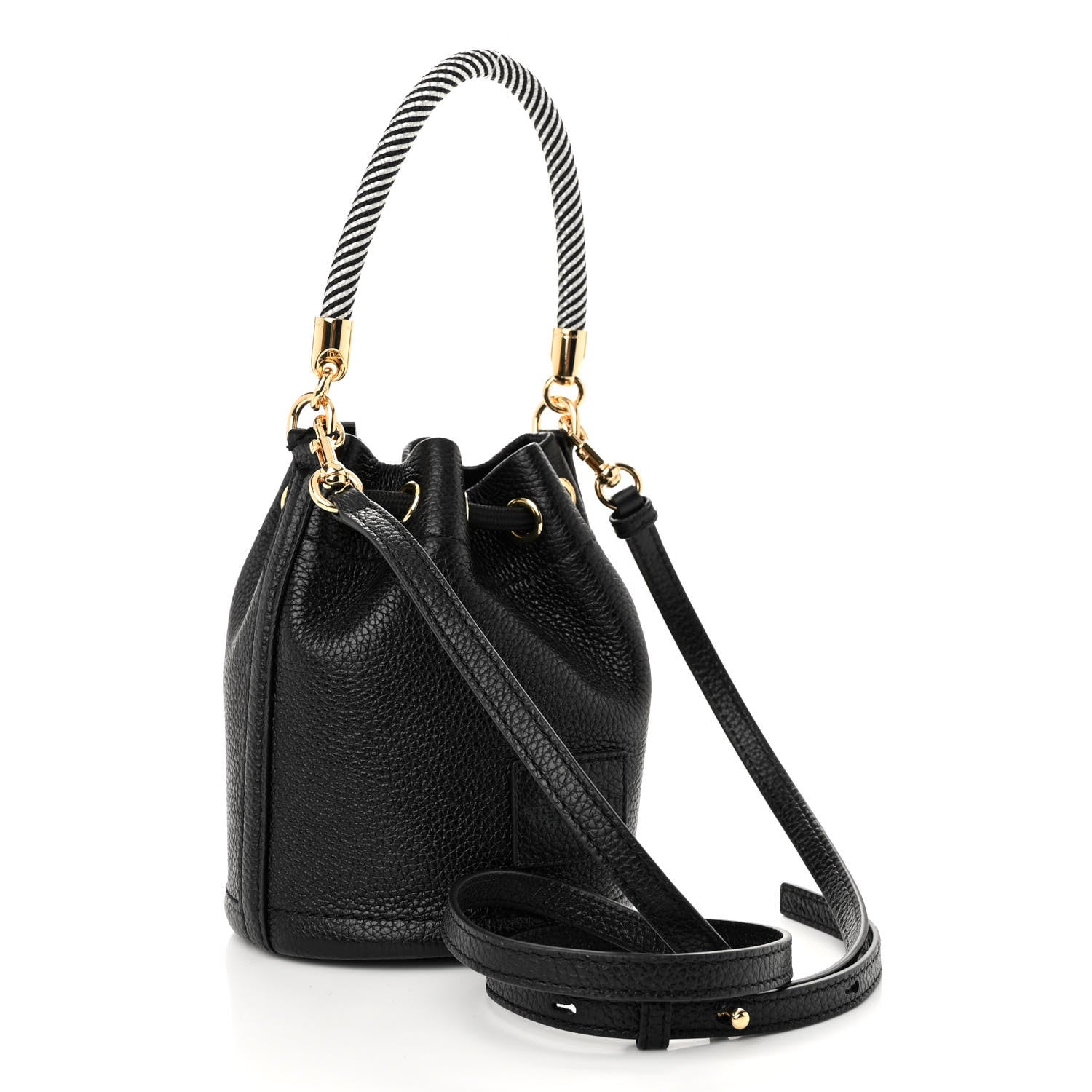 Marc Jacobs Grained Calfskin Mini The Bucket Bag Black 3 of 9
