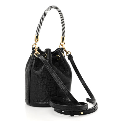 Marc Jacobs Grained Calfskin Mini The Bucket Bag Black 3 of 9