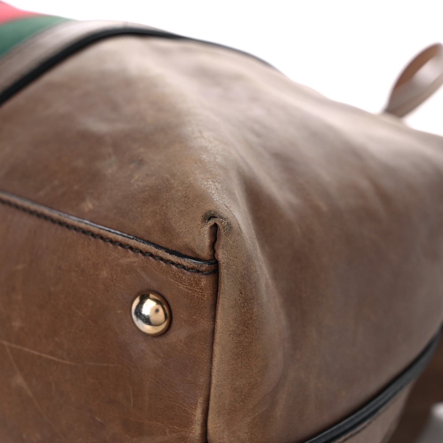 Calfskin Web Medium Rania Top Handle Bag Grey Field