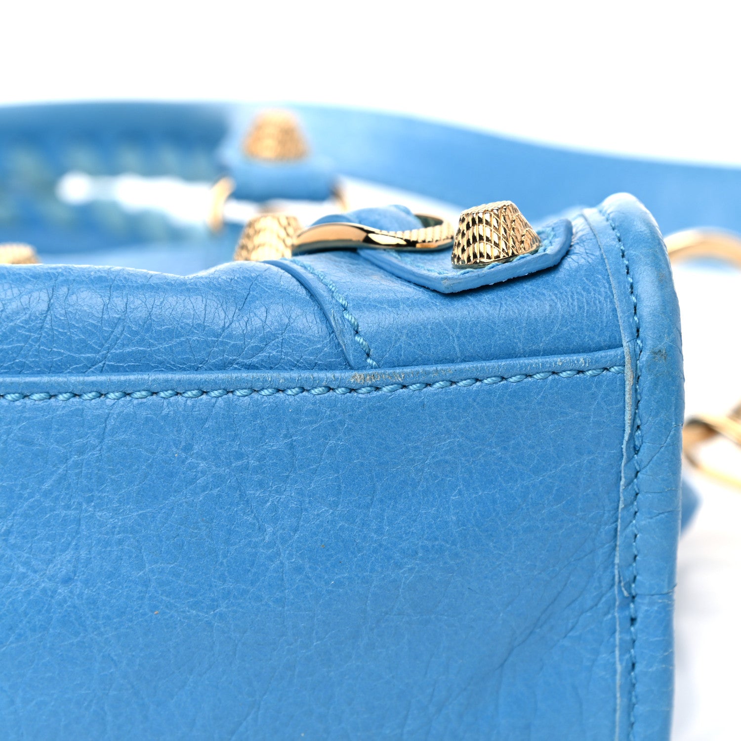 Balenciaga Agneau Giant 12 Gold Hardware Mini City Bleu Azur Clair 14 of 14