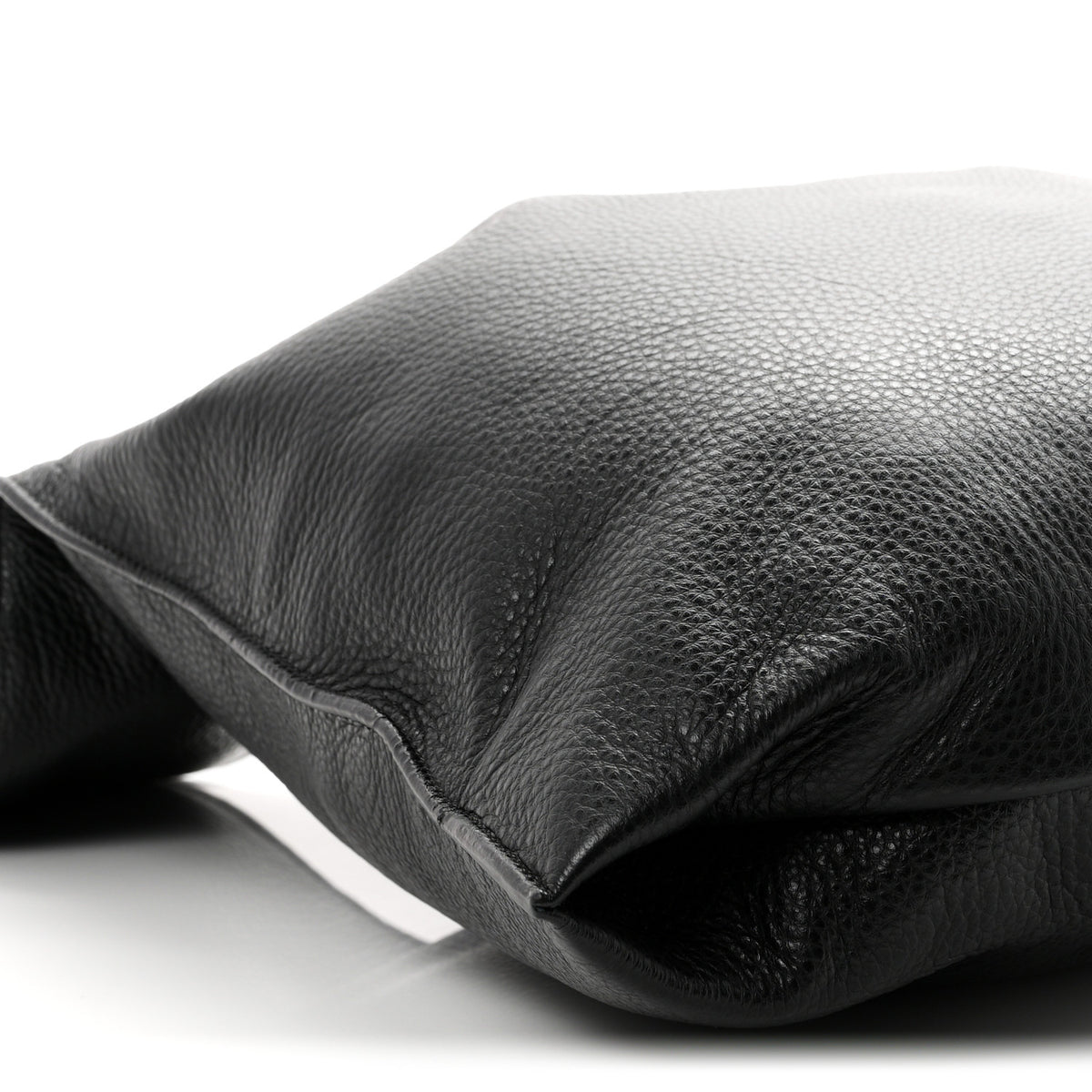 Grained Calfskin Large Alix Padlock Zip Shoulder Bag Black