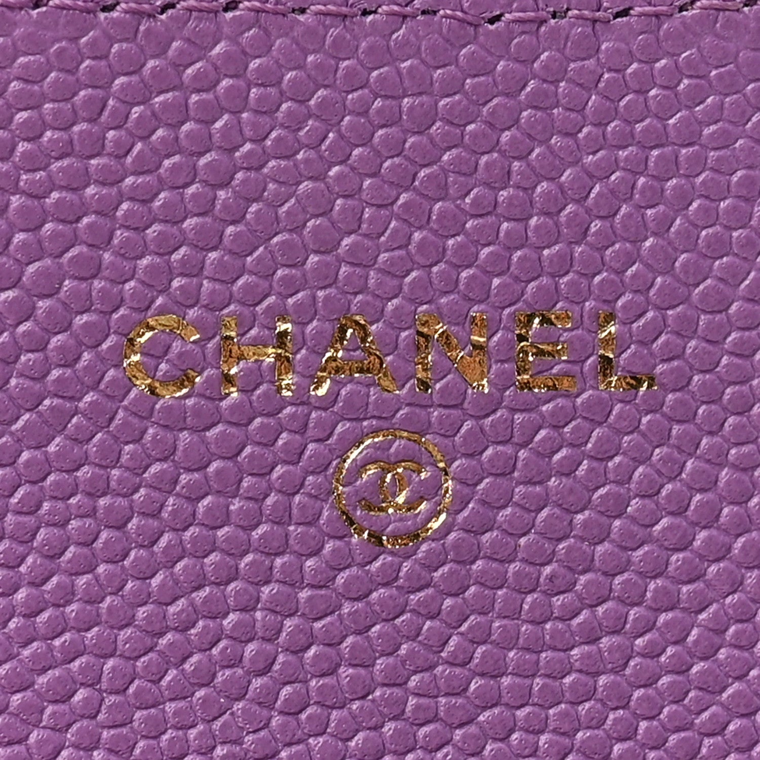 Chanel Caviar Quilted Flap Card Holder Wallet Purple 6 of 7