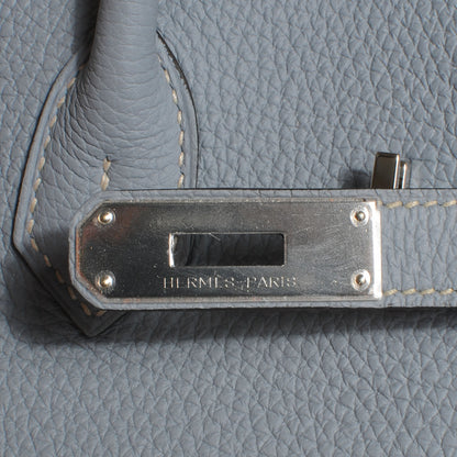 Hermes Togo Birkin 35 Bleu Lin 8 of 12
