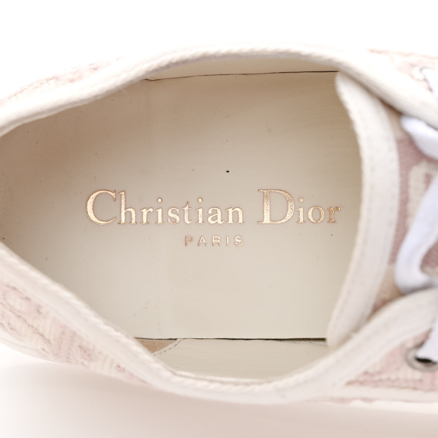 Christian Dior Canvas Lurex Oblique Walk'N'Dior Platform Sneakers 37.5 Powder Nude 6 of 13