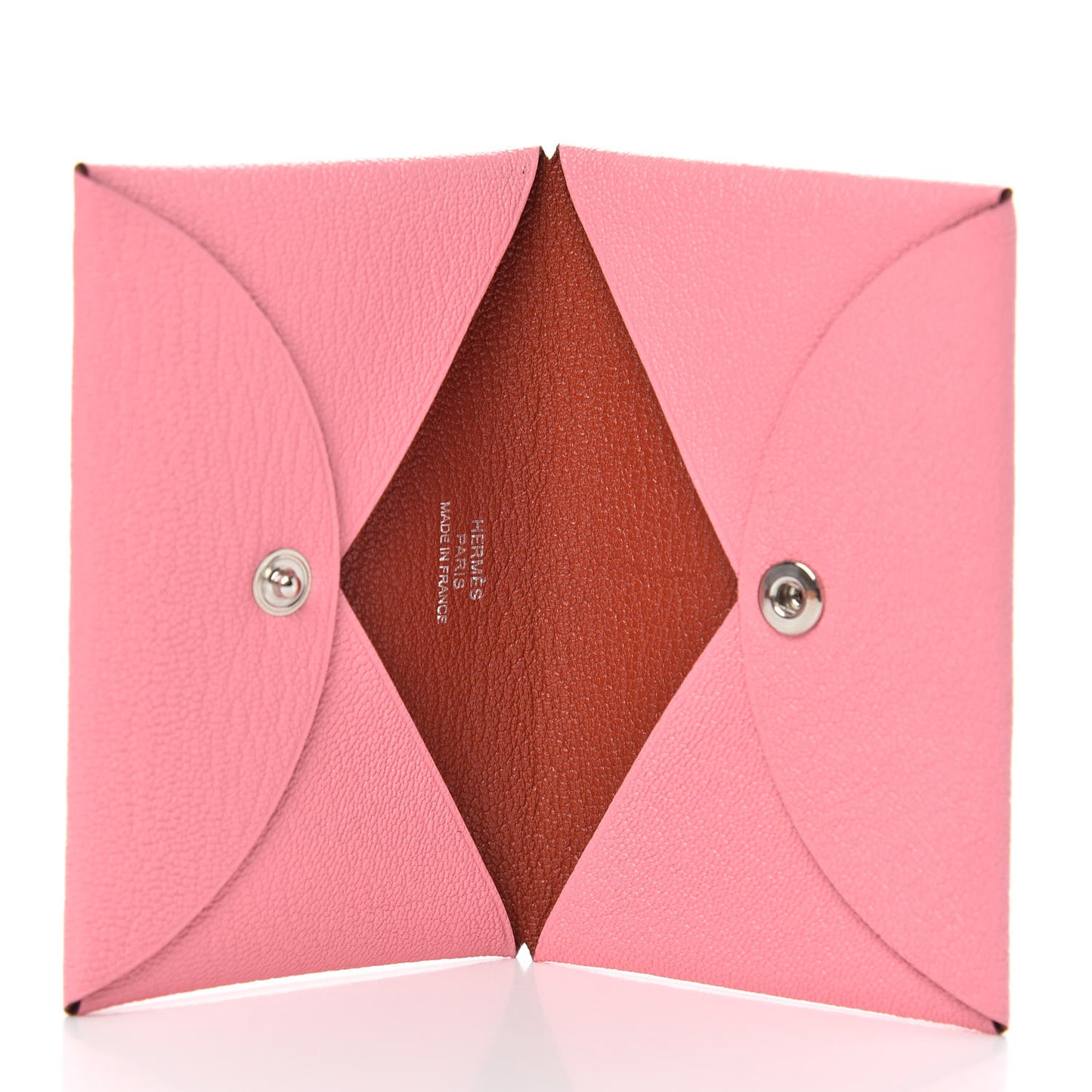 Chevre Verso Calvi Card Case Rose Confetti Brique